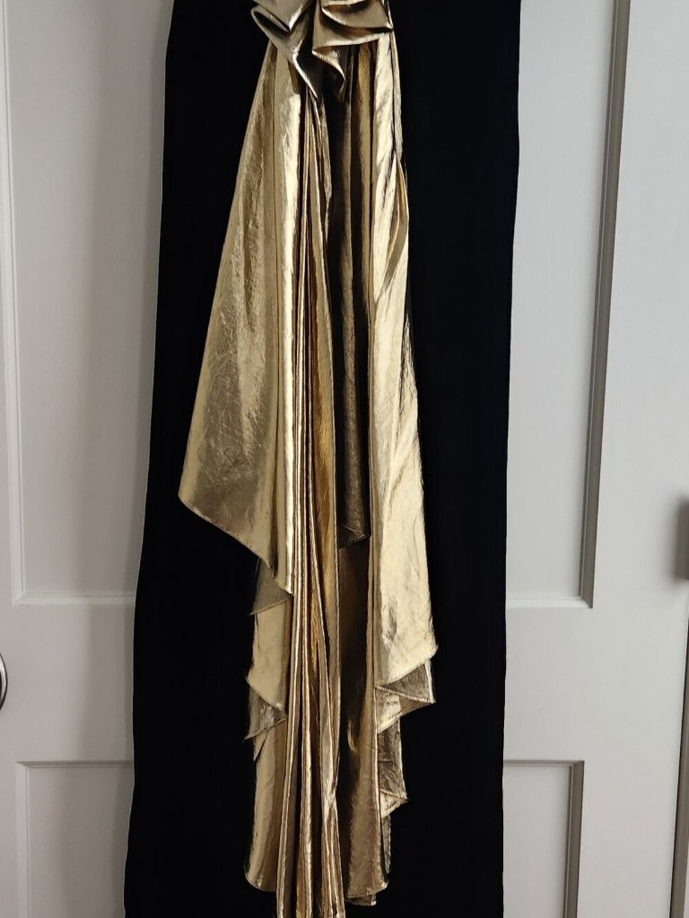 Vintage Neiman Marcus Black & Gold Evening Gown – Approx. Modern XS / 2–4